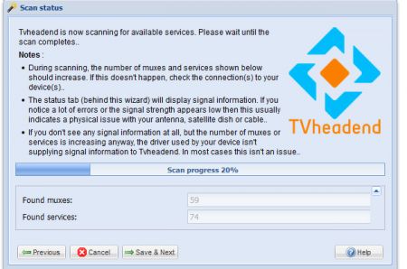 tvheadend setup wizard