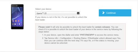 Sony unlock bootloader Xperia Z2