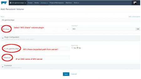 Rancher 2.0 NFS Persistent Storage