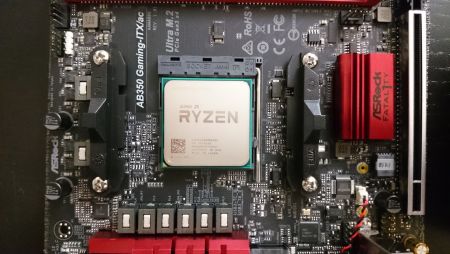 AM4 Motherboard ASRock AB350 Mini-ITX with AMD Ryzen 1700