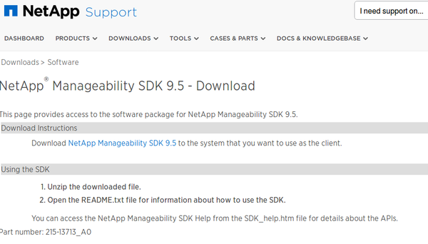 NetApp Download SDK