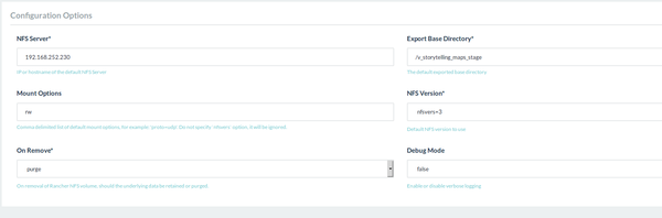 Rancher 1.6 NFS Share configuration