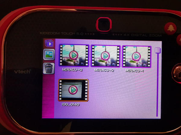 Vtech Kidizoom Touch 5.0 Video files