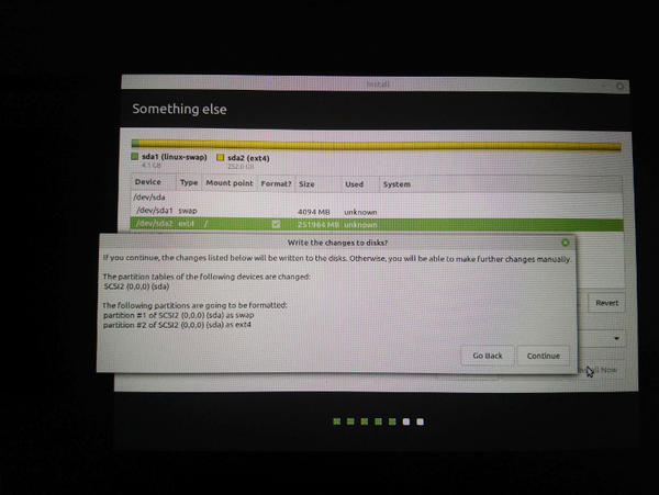 Linux Mint 19.3 partition table