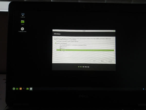 Linux Mint 19.3 wireless network selection
