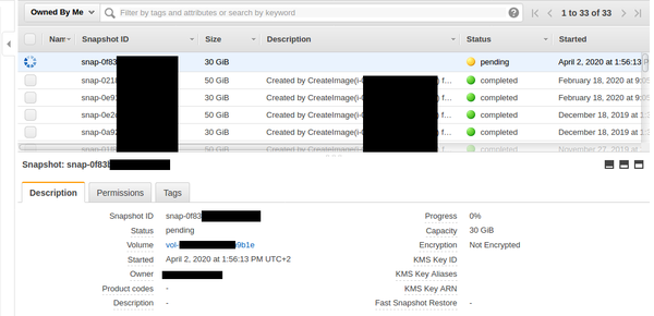 AWS EBS Snapshot triggered by Cloudwatch Event Rule