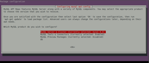 MySQL APT configuration