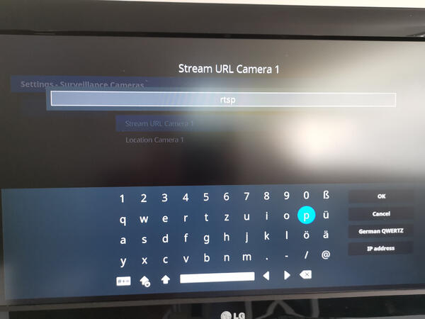 Configure Kodi video add-on Surveillance Cameras