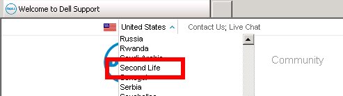 Dell shows Second Life as a country