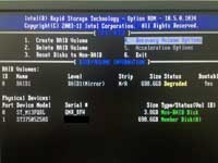 Raid degraded in Intel Rapid Storage Raid Controller