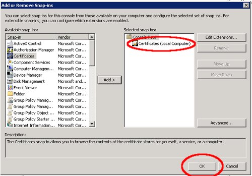 Windows import SSL certificates