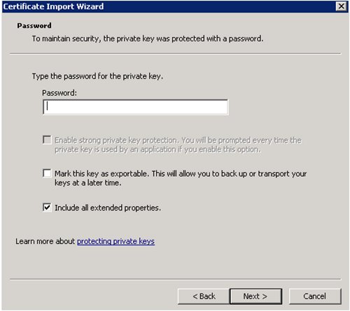 Windows import SSL certificates