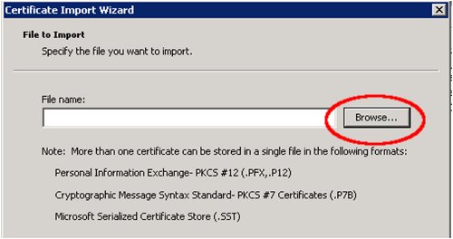 Windows import SSL certificates