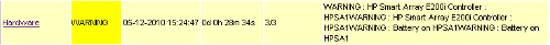 Nagios ESXi Hardware HP Warning